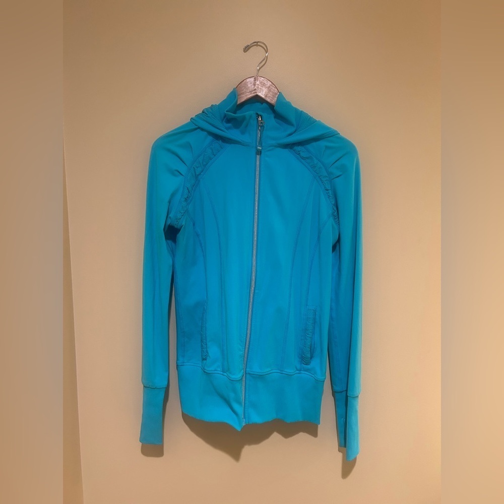Lorna Jane Vibrant Blue Women's Jacket With Hood Size L